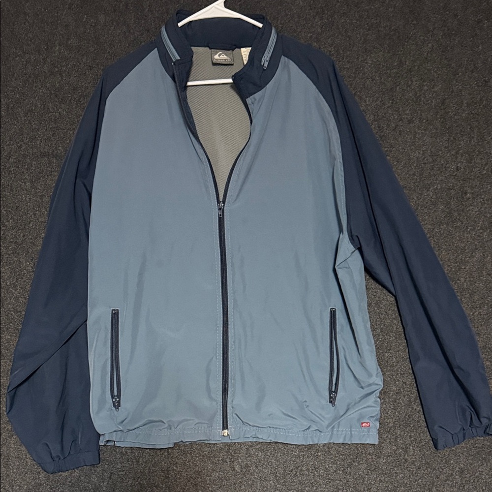 Vintage Quiksilver Men's Two-Tone Blue Windbreaker‎ XL